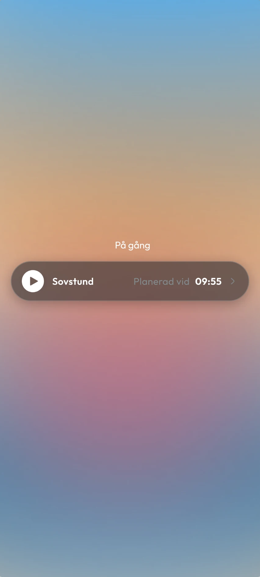 BabyNaps visar när nästa sovstund börjar